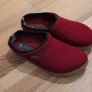 Haflinger Red Wool Clogs